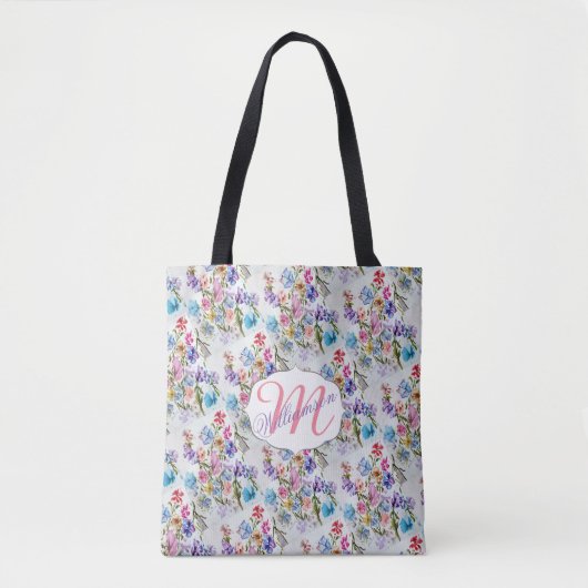 Tote Bag Papillon Aquarelle Fantaisiste (Devant)