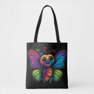 Tote Bag Papillon arc-en-ciel