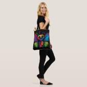 Tote Bag Papillon arc-en-ciel (Sur le modèle)