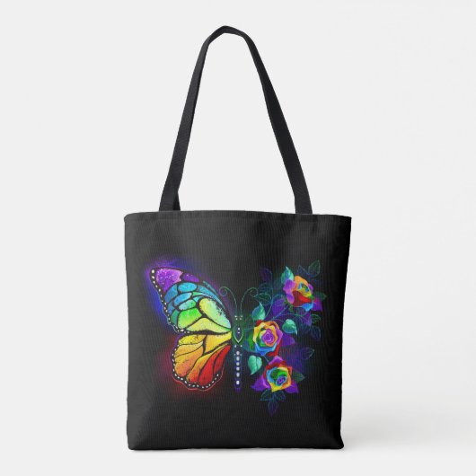 Tote Bag Papillon arc-en-ciel (Dos)