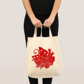 Tote Bag Papillon asiatique Japonais Conception Kamon (Devant (produit))