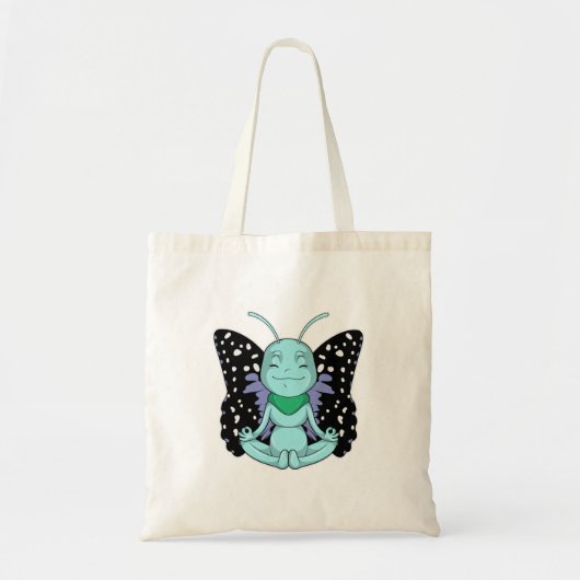 Tote Bag Papillon au Yoga Stretching Legs (Devant)