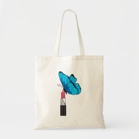 Tote Bag Papillon avec bâton à lèvres (Devant)