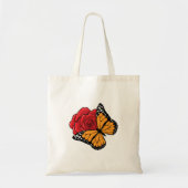 Tote Bag Papillon avec Rose (Devant)