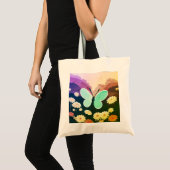 Tote Bag Papillon, Belles Fleurs (Devant (produit))