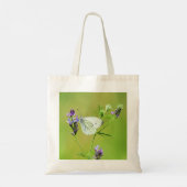 Tote Bag Papillon Blanc à Veines Vertes (Dos)