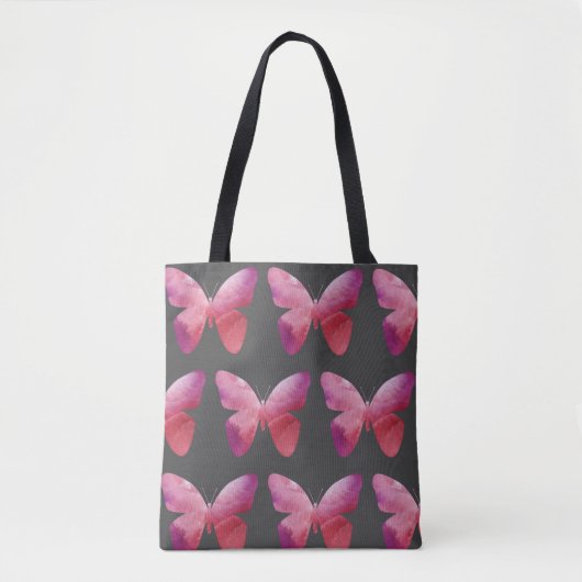 Tote Bag Papillon blanc rose (Devant)