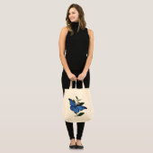 Tote Bag Papillon bleu (Devant (modèle))