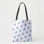 Tote Bag Papillon bleu blanc (Devant)