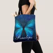 Tote Bag Papillon bleu de la joie et de la chance (De près)