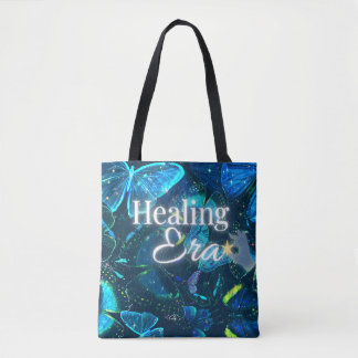 Tote Bag papillon bleu fantaisie esthétique Citation Inspir