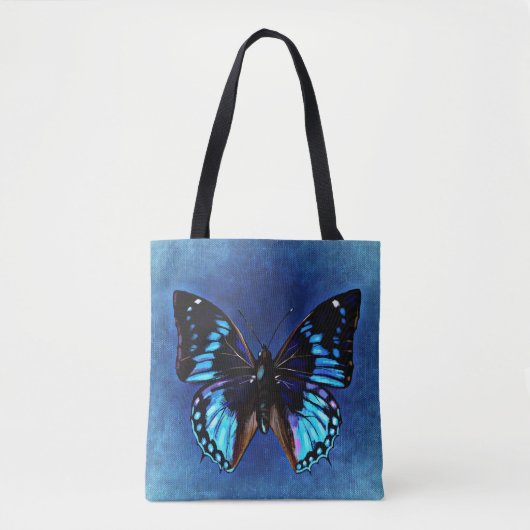 Tote Bag Papillon bleu Fourre-tout (Devant)