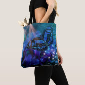 Tote Bag Papillon bleu magique (De près)