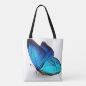 Tote Bag Papillon bleu personnalisé (Dos)