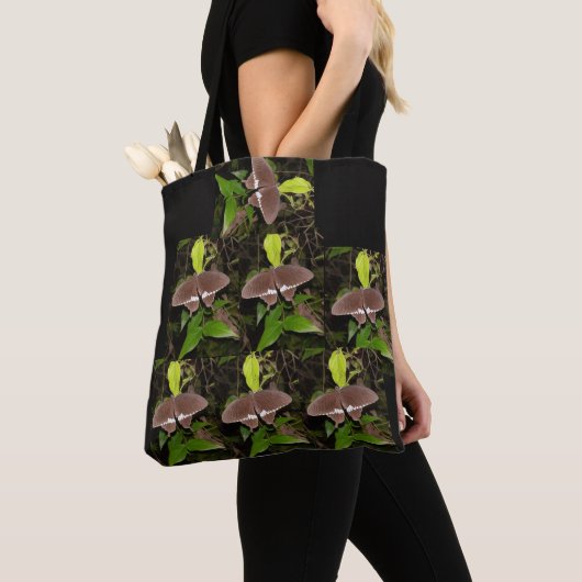 Tote Bag Papillon Brown (De près)