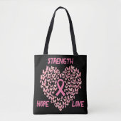 Tote Bag Papillon Cardiaque Sensibilisation au cancer du se (Devant)