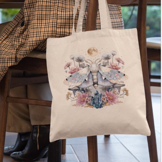 Tote Bag Papillon Céleste Cristal Floral Lune  