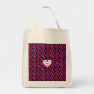 Tote Bag Papillon Cerise Mignon personnalisé et sur mesure