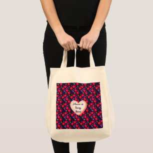 Tote Bag Papillon Cerise Mignon personnalisé et sur mesure