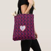 Tote Bag Papillon Cerise Mignon personnalisé et sur mesure (De près)