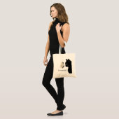 Tote Bag Papillon Chat Noir Amitié (Devant (modèle))
