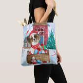 Tote Bag Papillon Chien dans la neige Maison de Chien de No (De près)