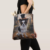 Tote Bag Papillon Citrouille Halloween effroi (De près)