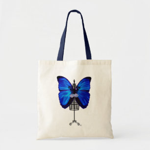 Tote Bag Papillon de bleu de mannequin