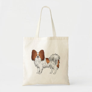 Tote Bag Papillon de dessin animé mignon rouge et blanc