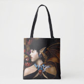Tote Bag Papillon de fantaisie compagnon dragon elfe mystiq (Devant)