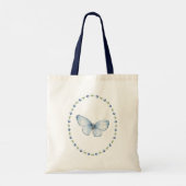 Tote Bag Papillon De Fruit Baies Bleues Bleu (Dos)