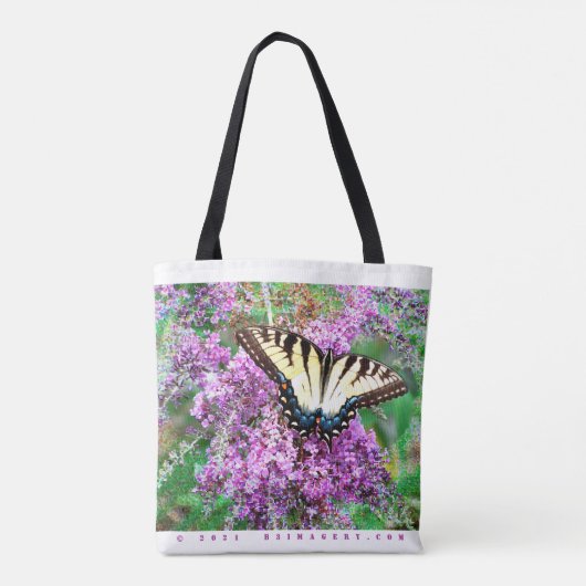 Tote Bag Papillon de l'épave du tigre jaune (Dos)