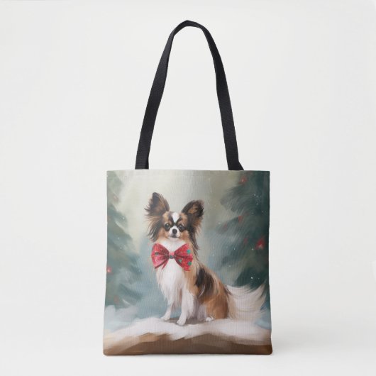 Tote Bag Papillon de neige de Noël (Devant)