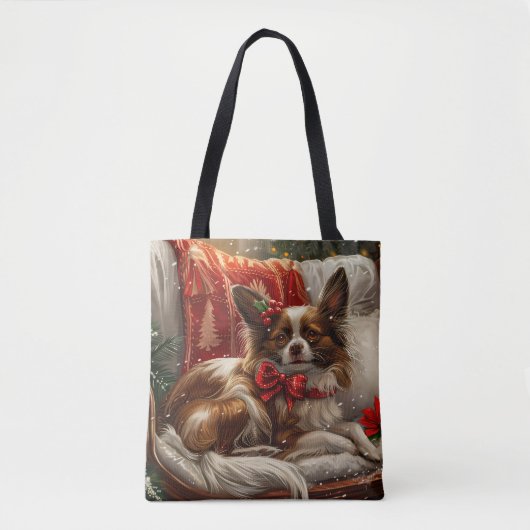 Tote Bag Papillon de Noël Festif (Devant)