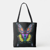 Tote Bag Papillon de paix psychédélique (Dos)