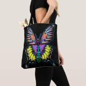 Tote Bag Papillon de paix psychédélique (De près)