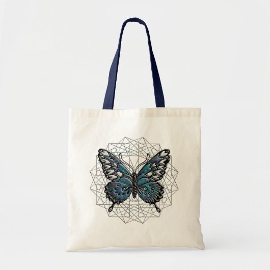 Tote Bag Papillon de pierre porte-bonheur d'octobre (Devant)
