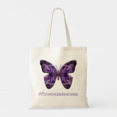 Tote Bag Papillon de sensibilisation à la fibromyalgie (170 (Dos)