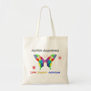 Tote Bag Papillon de sensibilisation sur l'autisme