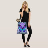 Tote Bag Papillon de sublimation avec Arrière - plan (Sur le modèle)