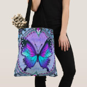 Tote Bag Papillon de sublimation avec Arrière - plan (De près)