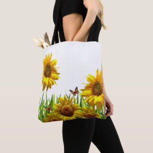 Tote Bag Papillon de tournesol Fourre-tout