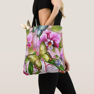 Tote Bag Papillon d'été sur toute impression Fourre-tout Sa