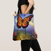 Tote Bag Papillon d'Imaginaire coloré IA Artwork (De près)