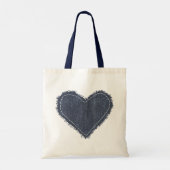 Tote Bag Papillon en faux denim bleu (Dos)