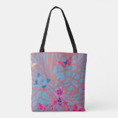 Tote Bag Papillon en or rose profond Kaléidoscope impressio (Dos)