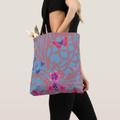 Tote Bag Papillon en or rose profond Kaléidoscope impressio (De près)