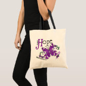 Tote Bag Papillon en verre tendu Maladie d'Alzheimer (Devant (produit))