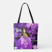 Tote Bag Papillon et Phlox, Ecclésiaste 3:11 (Dos)