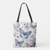 Tote Bag Papillon et rose (Dos)